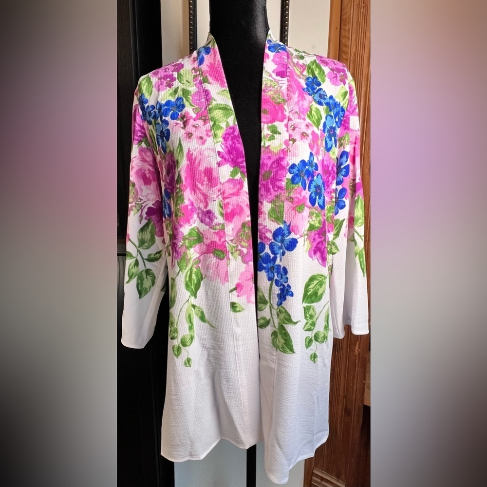 SUSAN GRAVER Open-front Cardigan